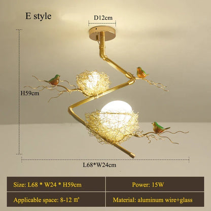 LED Modern Gold Ceiling Light | Kitchen Island Lighting