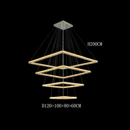 Modern Crystal Pendant Light for Living and Dining Rooms