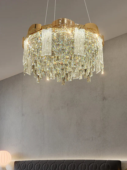 Elegant Modern Crystal Chandelier | Dining Room Lighting