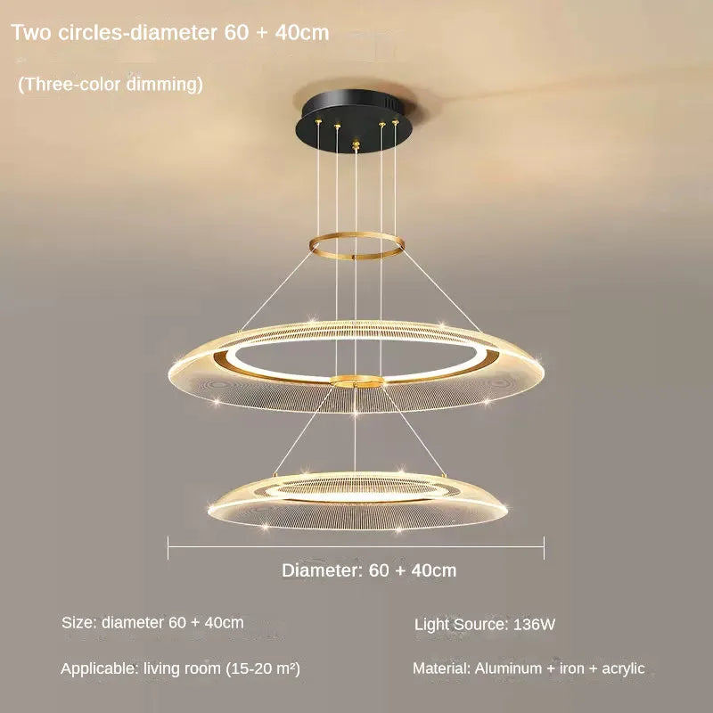 Modern LED Ring Pendant Light for High-End Living Spaces