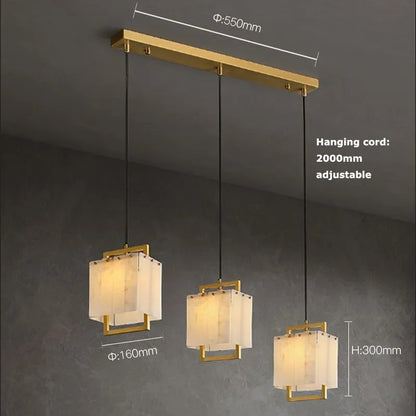 LED Modern Marble Chandelier | Dining Room Home Lighting