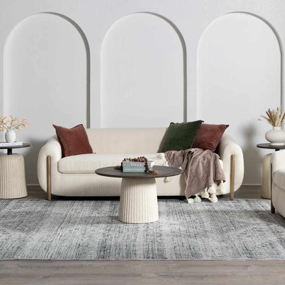 Barny Gray Blue Washable Rug