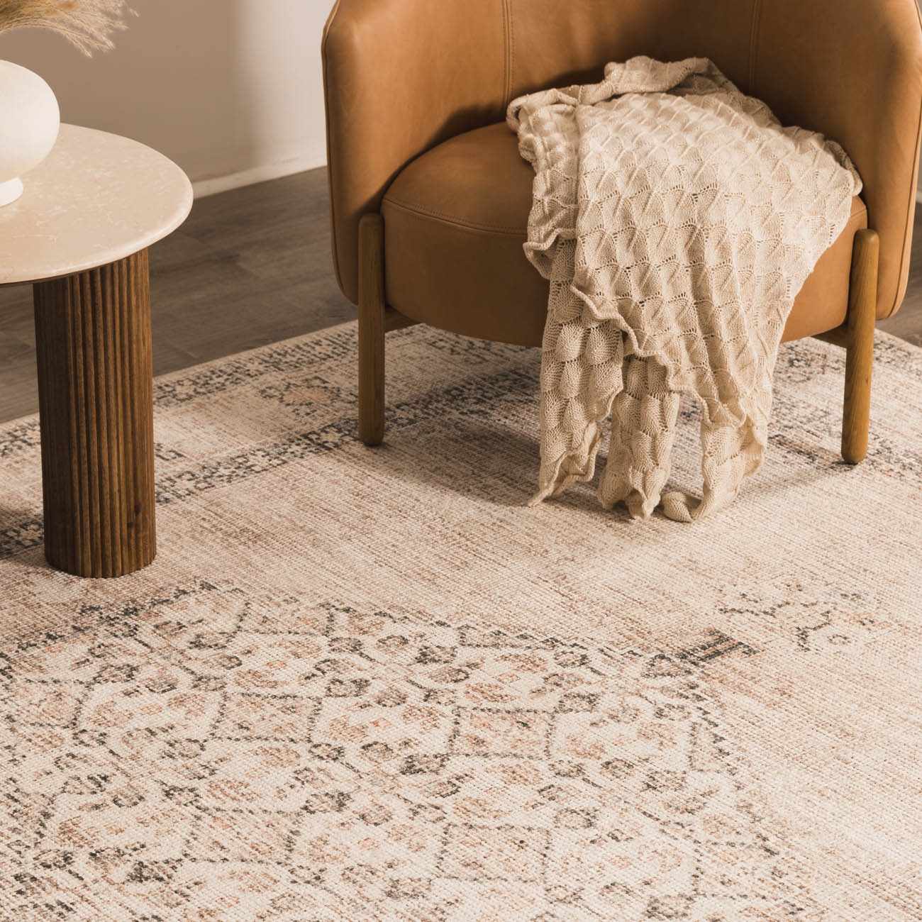 Lila Medallion Brown Area Rug