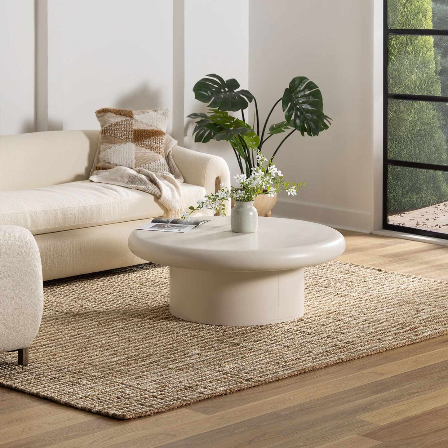 Ambel Tan&Brown Jute Rug