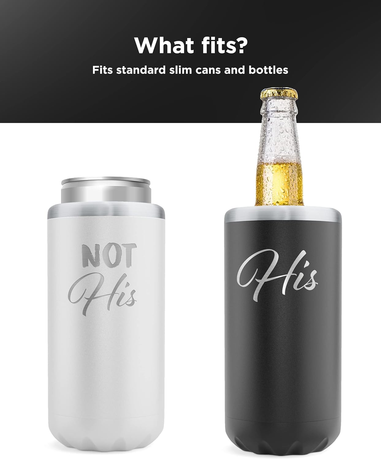 Insulated Holders for Skinny Beer or Cold Hard Seltzer - Gift Idea for Anniversary or Christmas