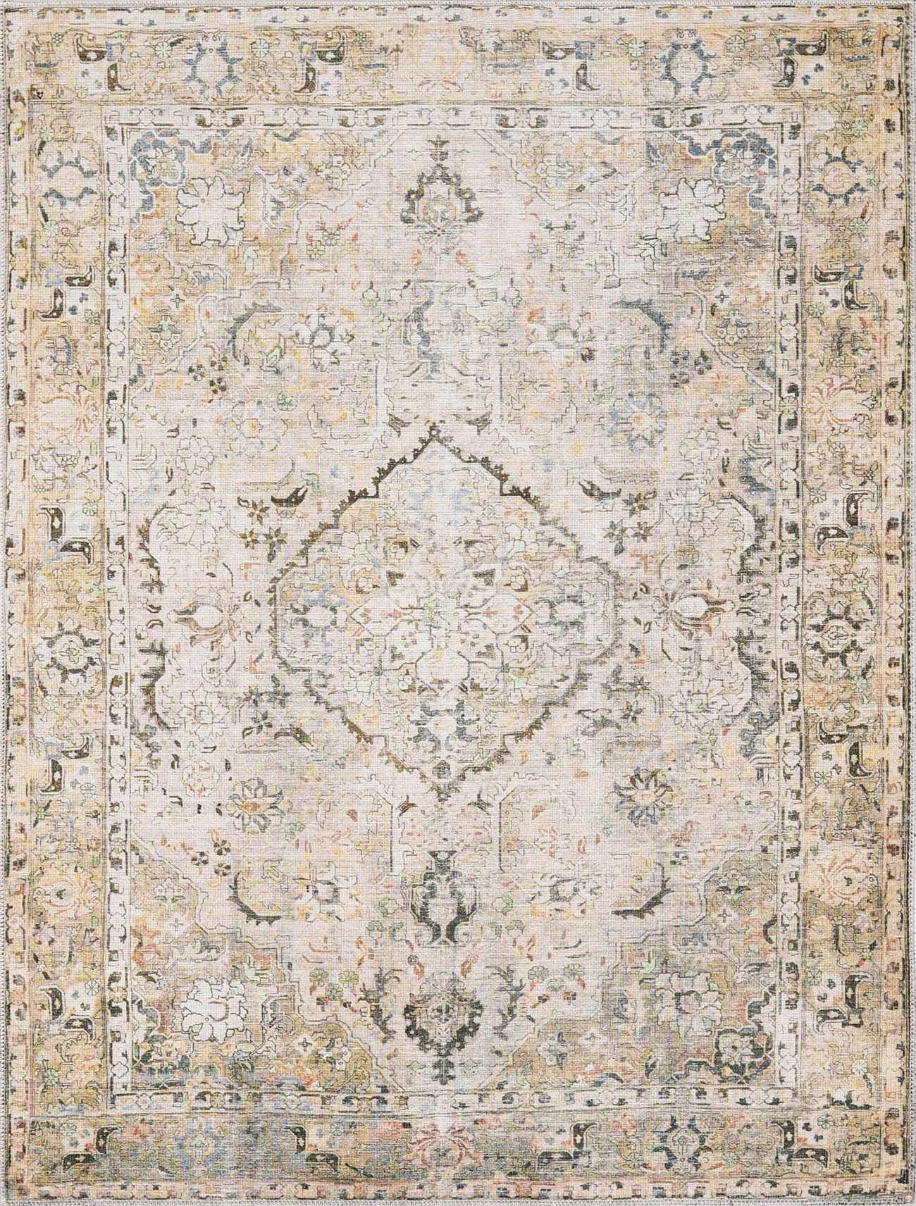 Standon Vintage Flat Pile Washable Rug