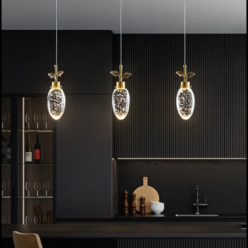 All-Copper Crystal LED Chandelier, Nordic-Inspired Design