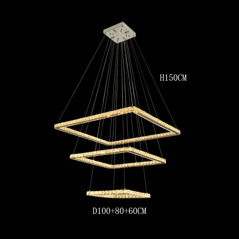 Modern Crystal Pendant Light for Living and Dining Rooms