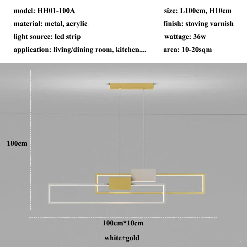 Sleek LED Pendant Light | Kitchen Island Home Lighting
