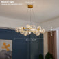 Nordic Ring Led Pendant Lamp Romantic Star Chandelier Round Long Glass Ball Hanging Light Dining Table Above Starry Sky Lights