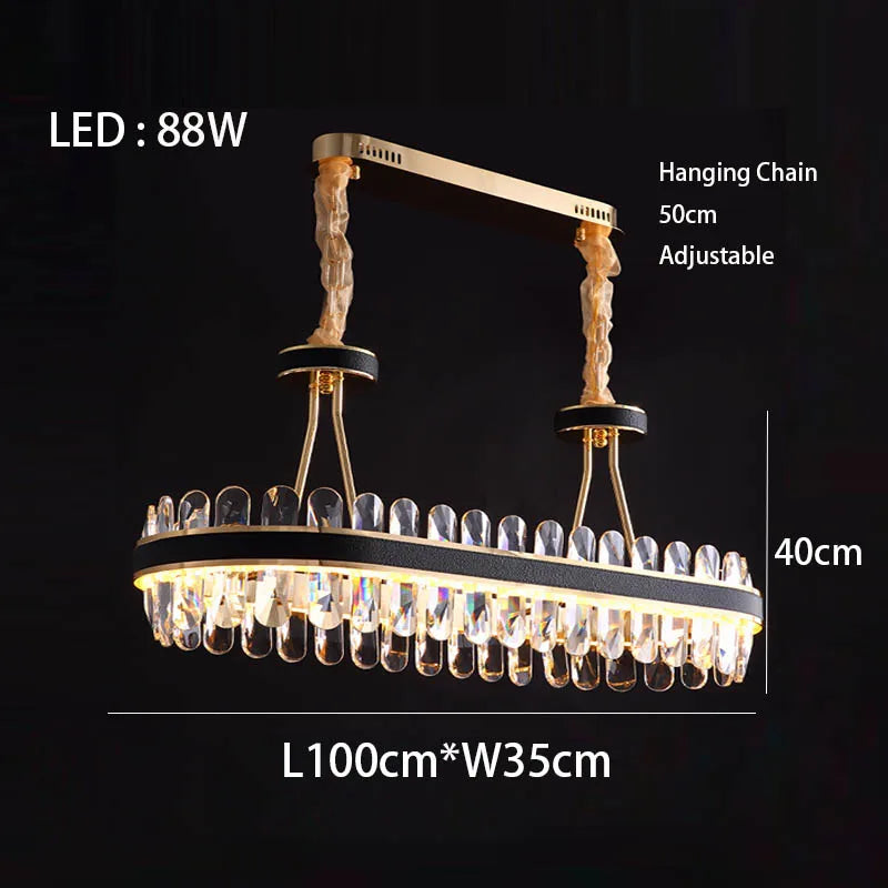 Dimmable LED Crystal Chandelier | Dining Room Lighting