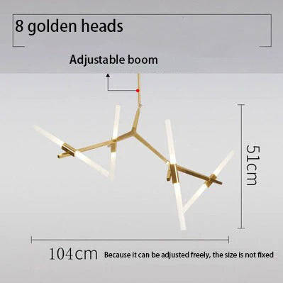 Gold and Black Modern LED Chandeliers for Elevated Interiors