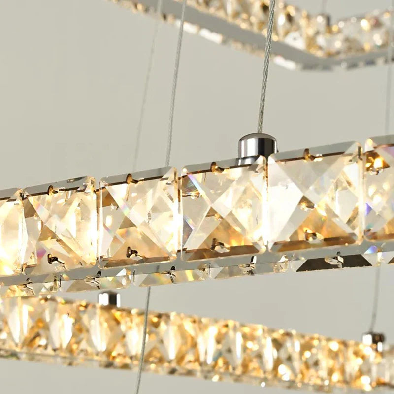 Modern Crystal Pendant Light for Living and Dining Rooms