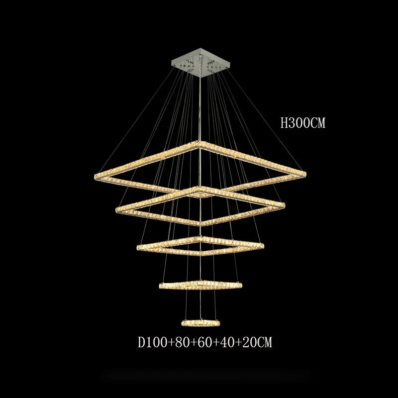 Modern Crystal Pendant Light for Living and Dining Rooms