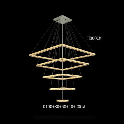 Modern Crystal Pendant Light for Living and Dining Rooms