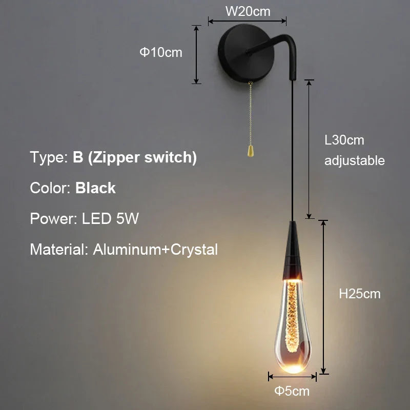 Post LED Modern Wall Sconce | Bedroom & Bedside Lighting