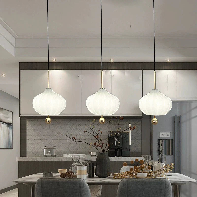 Glass Pumpkin Ceiling Chandeliers: Nordic Elegance for Interiors