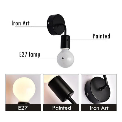 Modern Wall Lamps: Sleek Black and White Interior Lighting Fixtures