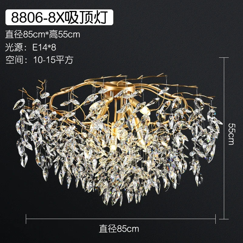 Elegant K9 Crystal Chandelier | Kitchen Island Lighting