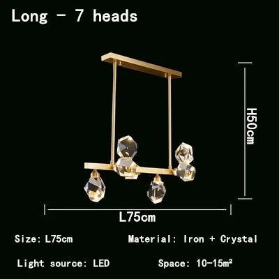 Nordic Crystal LED Pendant Lights for Elegant Home Illumination