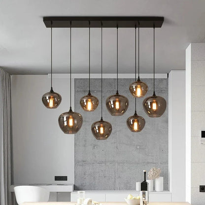 Smoky LED Nordic Chandelier | Kitchen Island Home Lighting