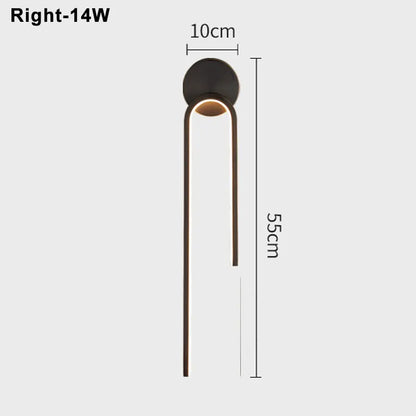 LED Modern Signature Wall Sconce | Bedroom Home Lighting