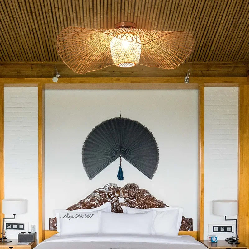 Bamboo Pendant Light – Tatami-Inspired Ceiling Fixture