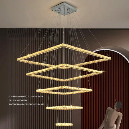 Modern Crystal Pendant Light for Living and Dining Rooms