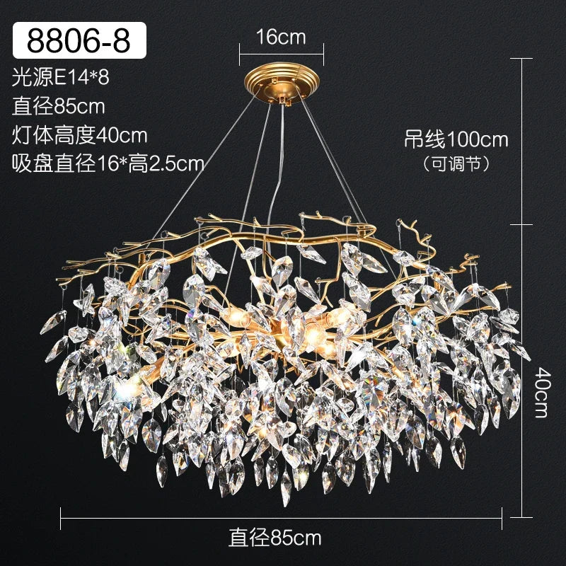 Elegant K9 Crystal Chandelier | Kitchen Island Lighting