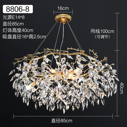 Elegant K9 Crystal Chandelier | Kitchen Island Lighting