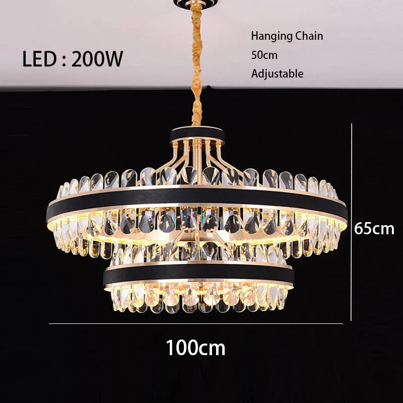 Dimmable LED Crystal Chandelier | Dining Room Lighting