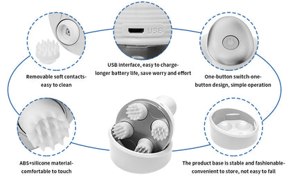 Deep Tissue Waterproof Scalp & Body Massager