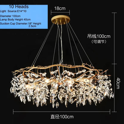 Elegant K9 Crystal Chandelier | Kitchen Island Lighting