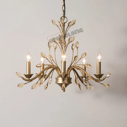 Crystal LED Ceiling Chandelier – French Elegance for Living & Dining