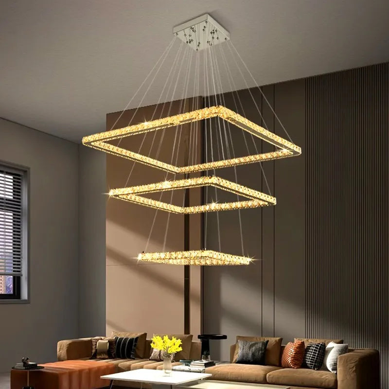 Modern Crystal Pendant Light for Living and Dining Rooms