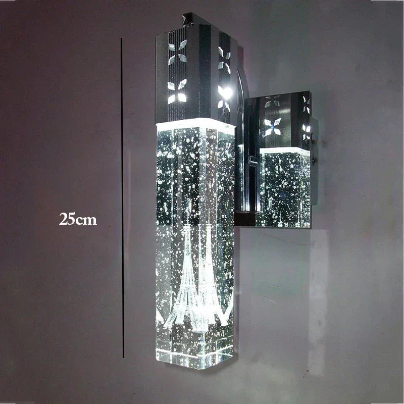 Bubble Crystal LED Pendant & Wall Lamps in Gold and Silver