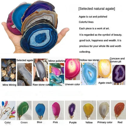 Crown Agate LED Ceiling Chandelier for Living & Dining Spaces