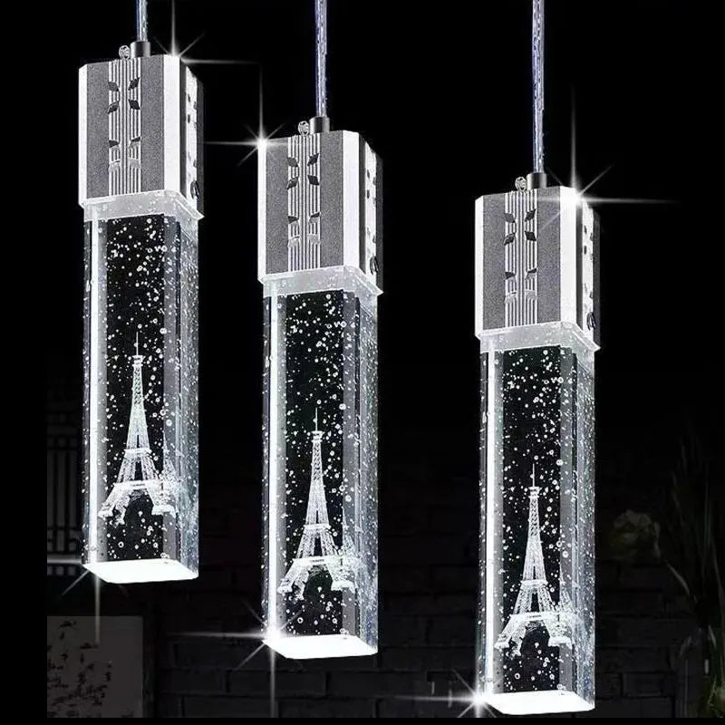 Bubble Crystal LED Pendant & Wall Lamps in Gold and Silver