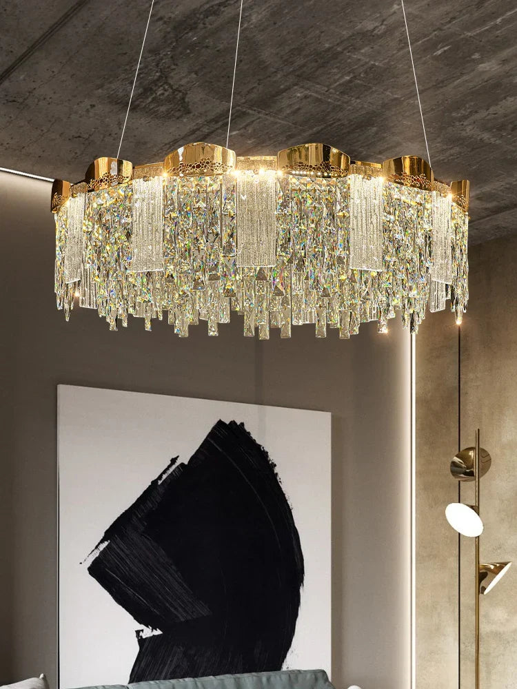 Elegant Modern Crystal Chandelier | Dining Room Lighting