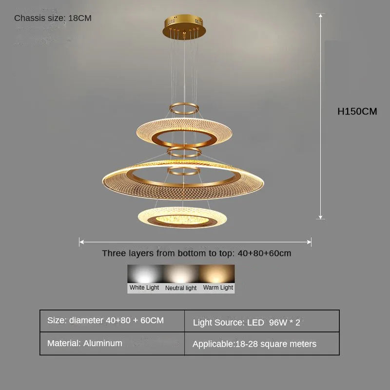 Modern LED Ring Pendant Light for High-End Living Spaces