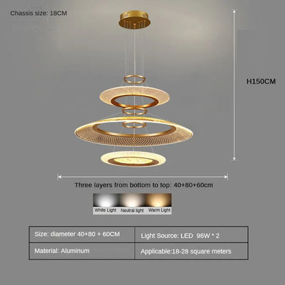 Modern LED Ring Pendant Light for High-End Living Spaces