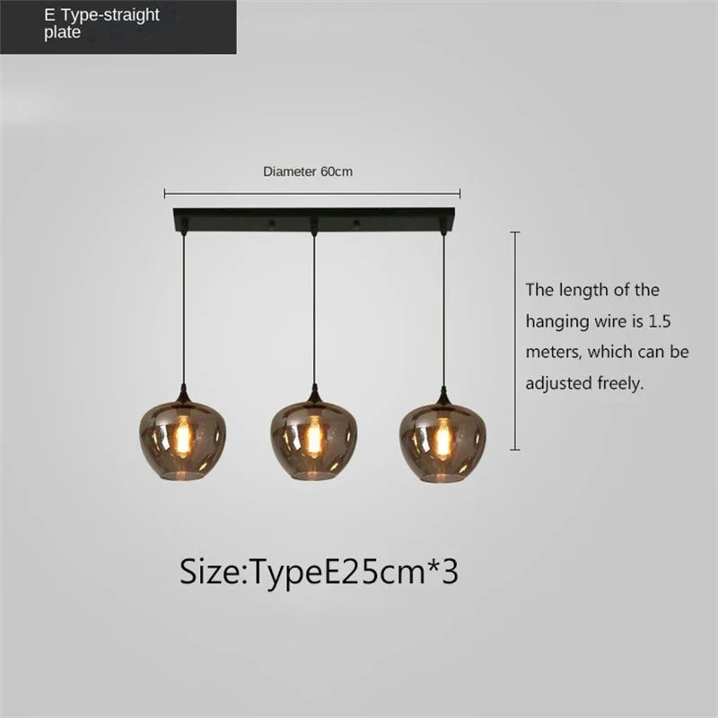 Smoky LED Nordic Chandelier | Kitchen Island Home Lighting