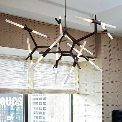 Gold and Black Modern LED Chandeliers for Elevated Interiors