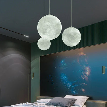 LED Modern Moon Chandelier | Kitchen Island Home Lighting
