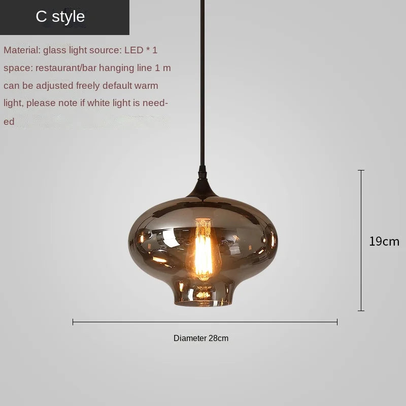 Smoky LED Nordic Chandelier | Kitchen Island Home Lighting