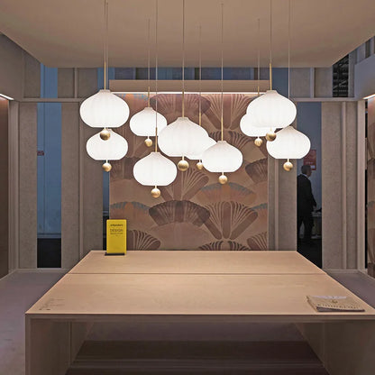Glass Pumpkin Ceiling Chandeliers: Nordic Elegance for Interiors