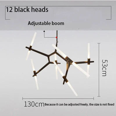 Gold and Black Modern LED Chandeliers for Elevated Interiors