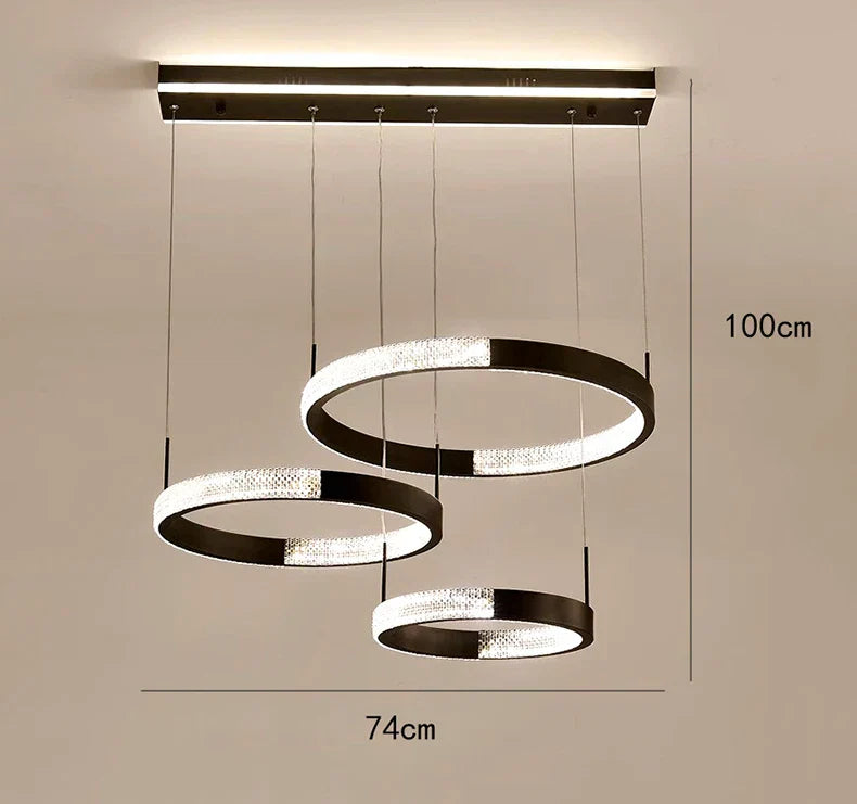 LED Ring Pendant Chandelier for Modern Interiors