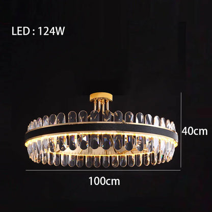 Dimmable LED Crystal Chandelier | Dining Room Lighting