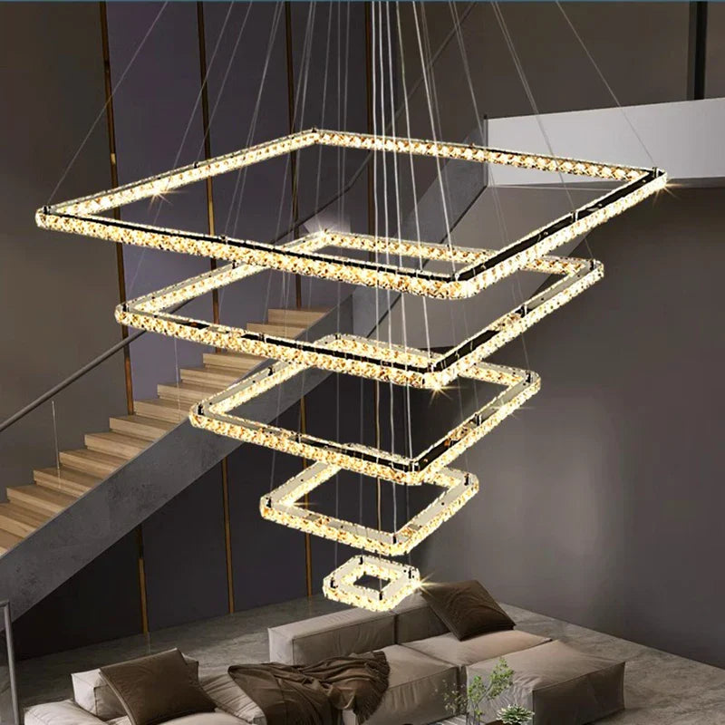 Modern Crystal Pendant Light for Living and Dining Rooms